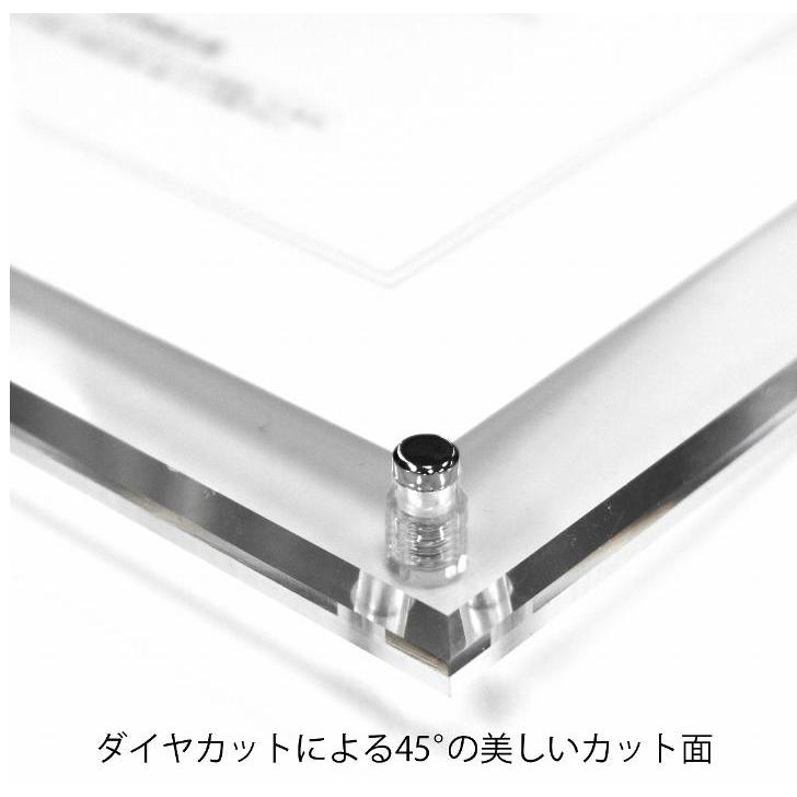 アクリルフレーム 什器 ディスプレイ 壁掛け B3 高級 364×515 クリア