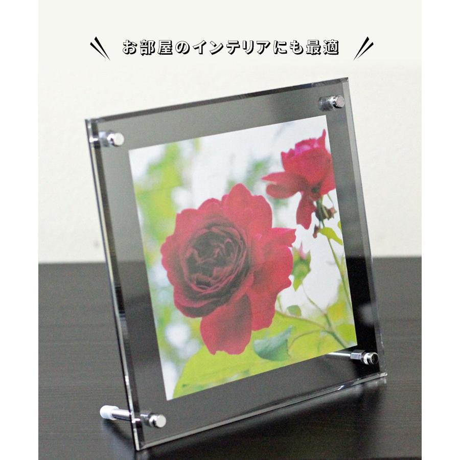 NEWアクリルフレーム キャビネ（130x180mm) スモーク ブラック 黒