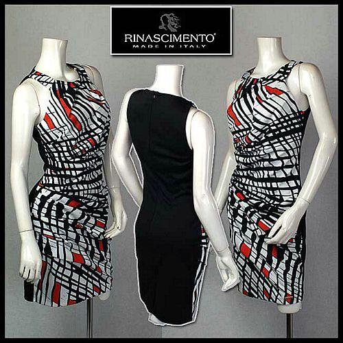 安い割引 リナシメント イタリア Rinascimento 15年春夏 送料無料 タックデザインがお洒落なライン柄ワンピース 新着商品 当初価格税抜円 サイズs ワンピース チュニック