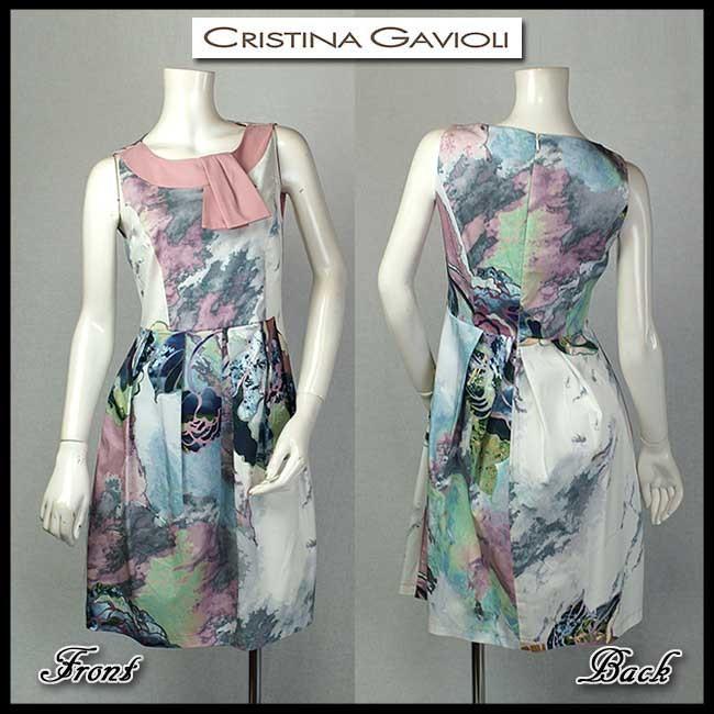 ラッピング不可 イタリア Gavioli クリスチナ ガビオリ Cristina 15年春夏 送料代引料無料 当初価格から40 Off 襟の結びデザインが可愛いワンピース 当初価格税抜円 サイズ42 ワンピース チュニック Dagl Tg