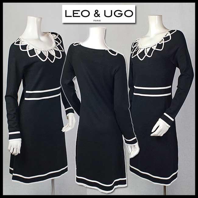 フランス"LEO ＆ UGO" 尖りカットワーク 長袖ニット ワンピース　サイズ1と2【当初価格税抜22315円】｜ubjp｜02