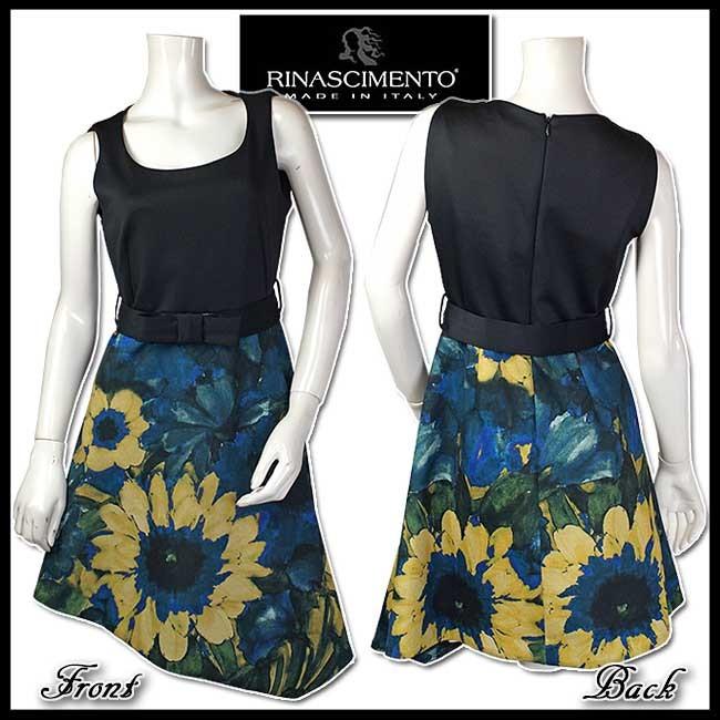 65 Off 送料無料 今季最終価格 送料無料 15 16年秋冬 イタリア Rinascimento リナシメント 裾の尖りカット ボタニカル柄ワンピース イエロー系 サイズs 当初価格税抜円 ワンピース チュニック Aquabarroso Com