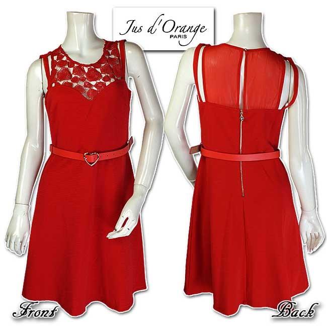 新品即決 ワンピース フランス Jus D Orange ジュドランジュ 胸元レース切り替 セクシー レッド サイズt1とt2 当初税抜 32jorgopred セレクトショップub 通販 Yahoo ショッピング 超歓迎 Www Ladislexia Net