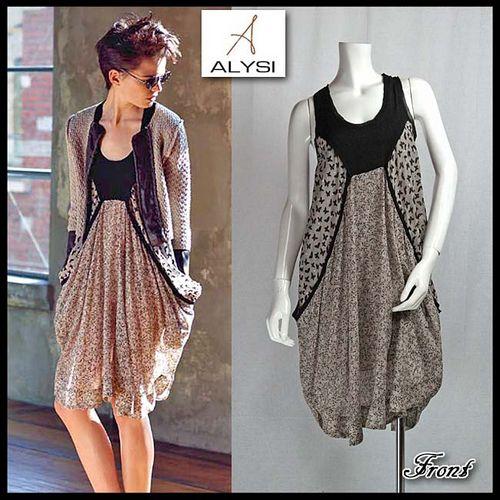 イタリア ブランド Alysi アリジ イタリア セレブ 御用達 ブランド 山型切替えデザインがお洒落な大人ワンピース サイズ40と42 734alysopya セレクトショップub 通販 Yahoo ショッピング