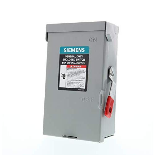 くらしを楽しむアイテム SIEMENS 2P 60A 240V 汎用安全スイッチ 屋内 非溶性 電子計測器、電子計量器