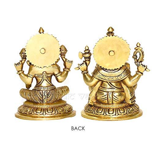 【新品訳あり】 Vedic Vaani 美しいガネーシュ ガンパティ ガネーシャ ラクシュミー ラクシュミー 真鍮アイドル 像 | ヒンドゥー教の神 ガネーシュ ラクシュミー スピリチュアル 【HOV1178387438】(42850円)