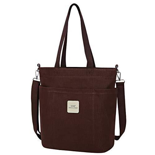 Iswee キャンバス キャンバス トップハンドルバッグ レディース ショルダーバッグ カジュアルトートバッグ Urban トップハンドルバッグ