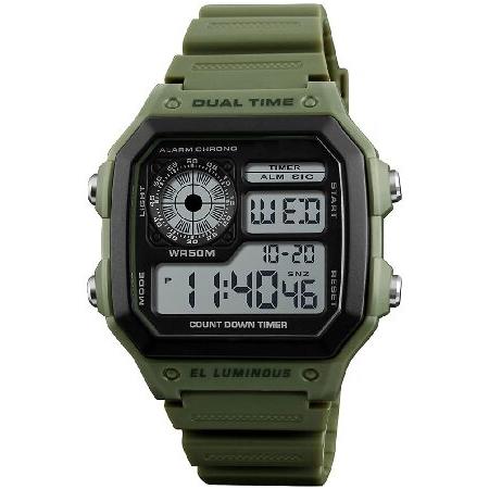 くらしを楽しむアイテム Mens Teen Digital Sports Watch with Stopwatch Countdown Timer 腕時計