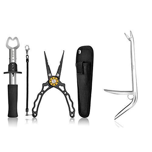 ZACX Fishing Pliers&Gripper Set+Long Nose Fish Hook Remover