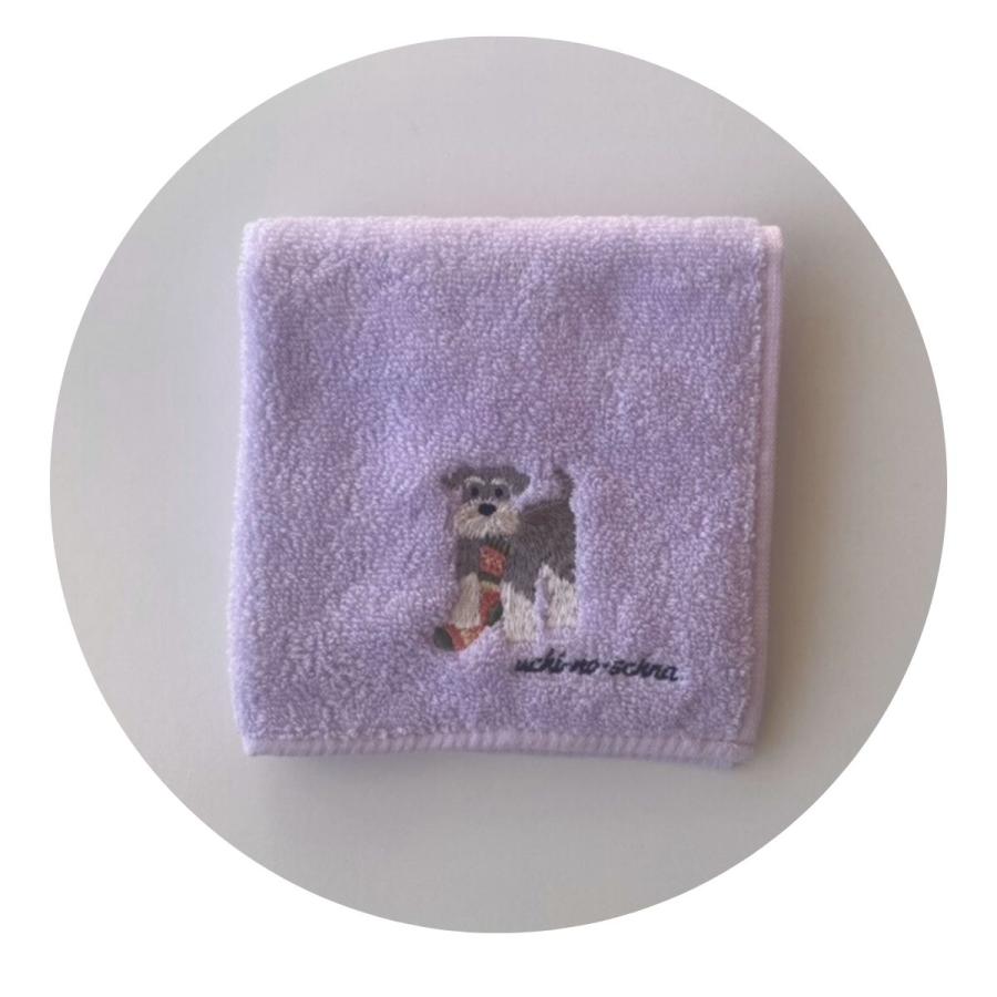 靴下シュナ　シュナウザ―雑貨　タオルハンカチ　ハンカチ　シュナウザー刺しゅう　今治タオル　ギフト　お誕生日　プレゼント　入学　卒業　犬友　返礼品 |  | 01