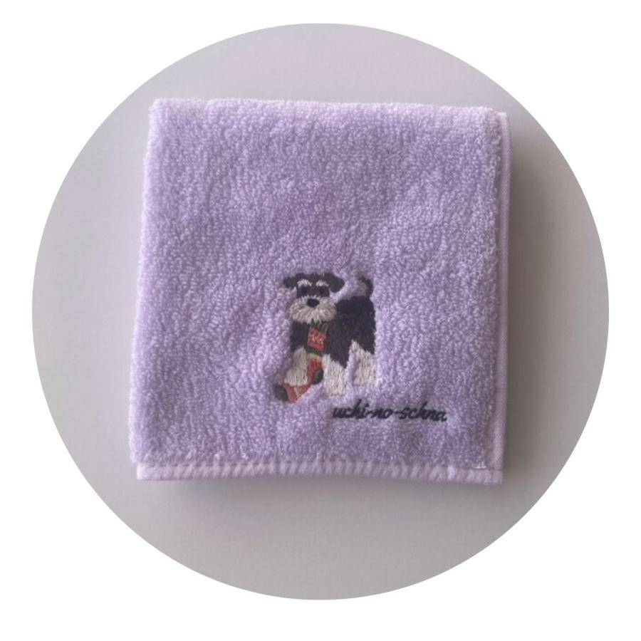 靴下シュナ　シュナウザ―雑貨　タオルハンカチ　ハンカチ　シュナウザー刺しゅう　今治タオル　ギフト　お誕生日　プレゼント　入学　卒業　犬友　返礼品 |  | 11