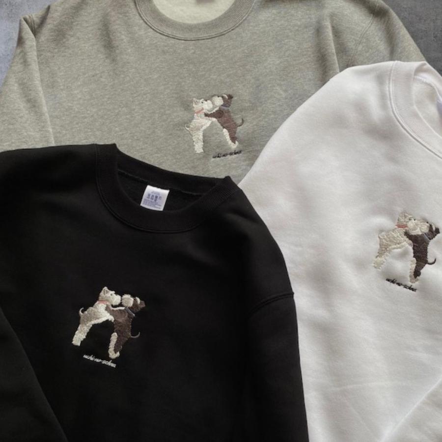 didizizi - ★専用★didizizi 犬の置物 刺繍スウェット&裏起毛キツネ刺繍 フーディ シュナウザー雑貨 トレーナー シュナウザー刺繍 犬雑貨 男女兼用