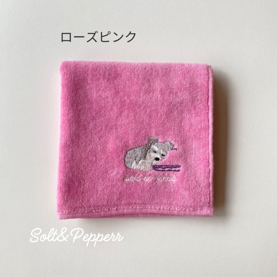 Zzz シュナ シュナウザ―雑貨 タオルハンカチ 犬雑貨 今治タオル