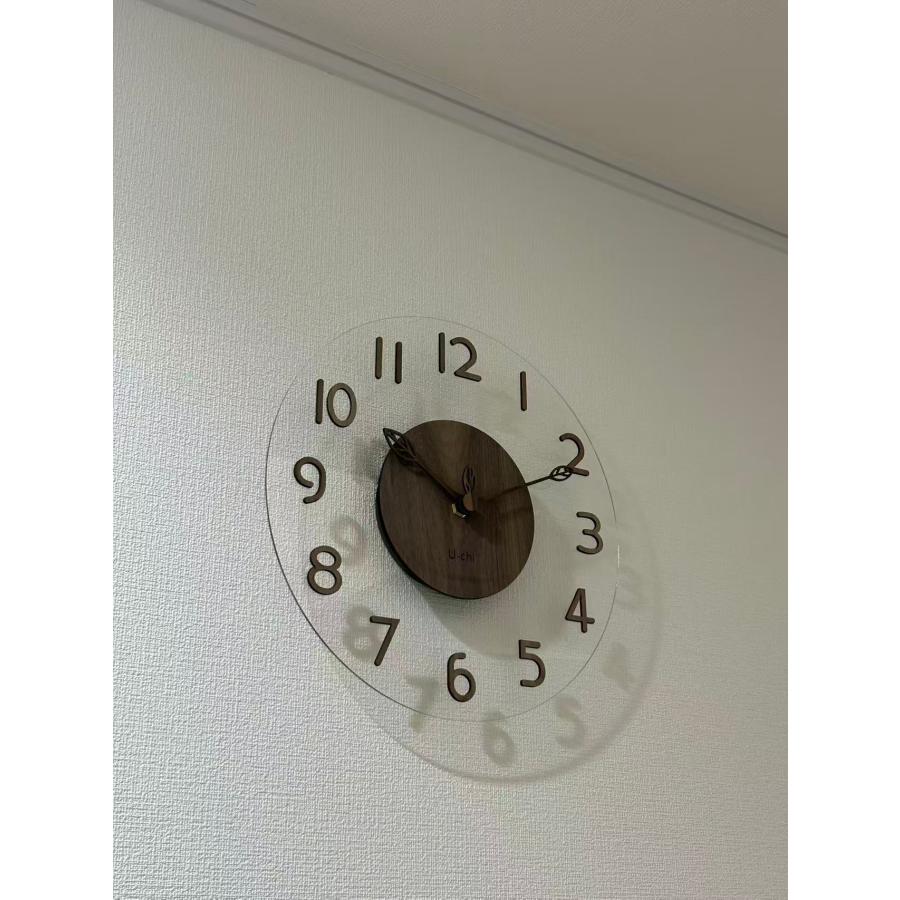掛け時計 電波  35cm 壁掛け時計 北欧 くるみ おしゃれ 音がしない 柱時計 木製 ウッド 天然木 |  | 13