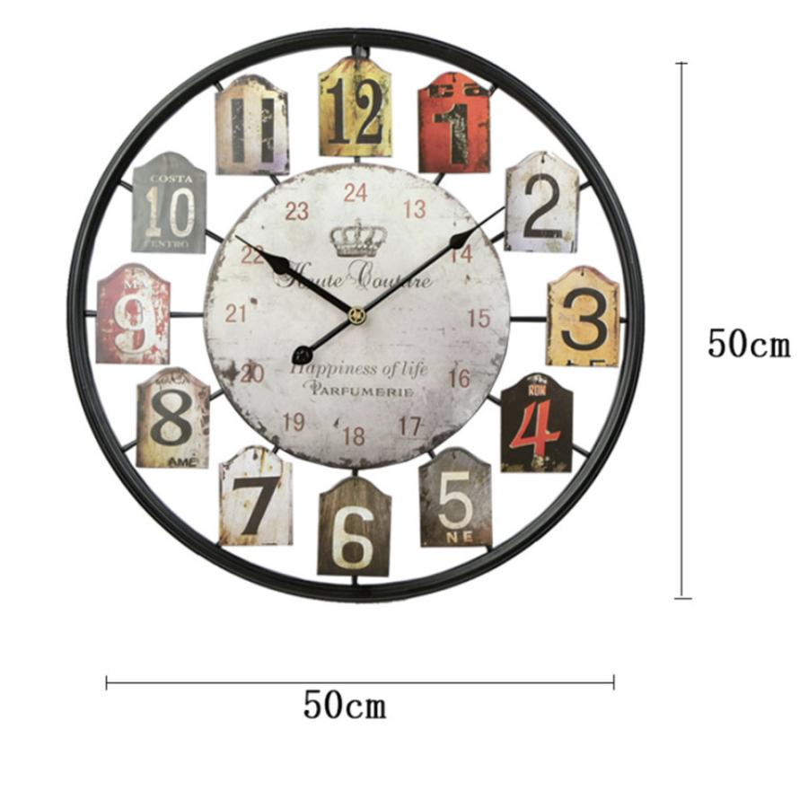 掛け時計 壁掛け時計 おしゃれ ビンテージ レトロ 北欧風 : U-chi