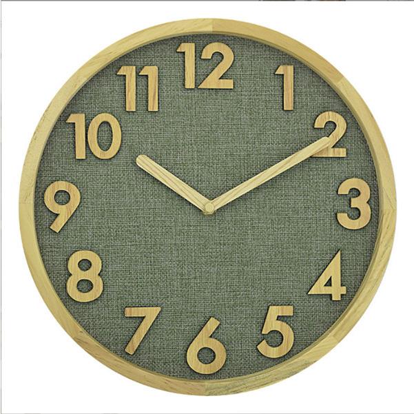 掛け時計 壁掛け時計 北欧  おしゃれ 音がしない 木製 天然木 ウォールクロック  クロック インテリア 欧米風  静音 見やすい 立体数字 直径30cm |  | 04