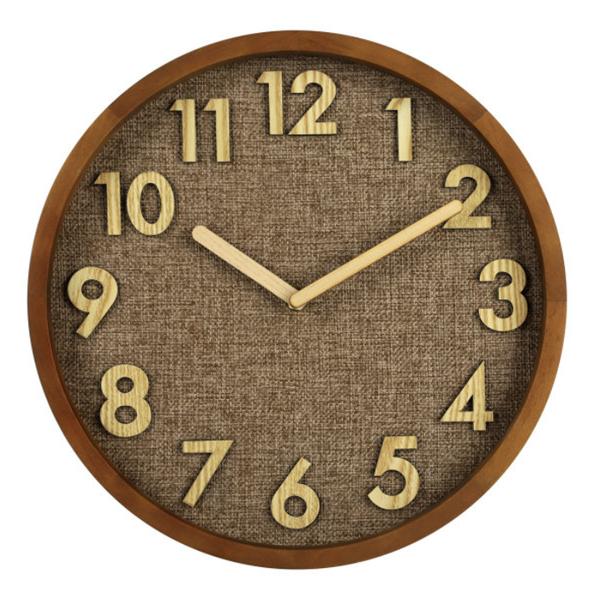 掛け時計 壁掛け時計 北欧  おしゃれ 音がしない 木製 天然木 ウォールクロック  クロック インテリア 欧米風  静音 見やすい 立体数字 直径30cm |  | 05