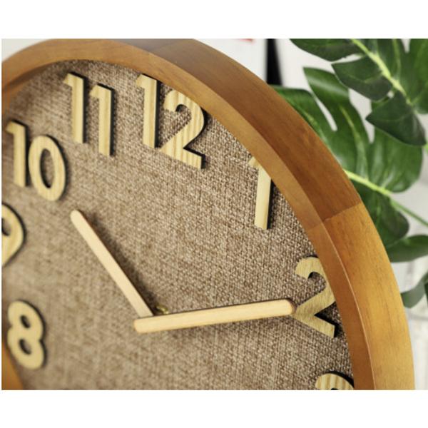掛け時計 壁掛け時計 北欧 おしゃれ 音がしない 木製 天然木 ウォール