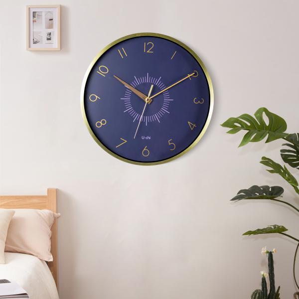 壁掛け時計 電波掛け時計 北欧 おしゃれ 音がしない 連続秒針 静音 ウォールクロック 大数字  ゴールド ネイビー lk30 |  | 05