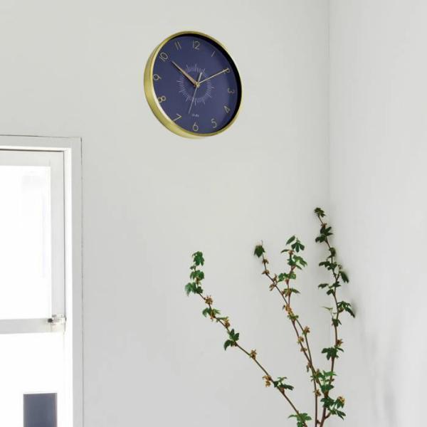 壁掛け時計 電波掛け時計 北欧 おしゃれ 音がしない 連続秒針 静音 ウォールクロック 大数字  ゴールド ネイビー lk30 |  | 07