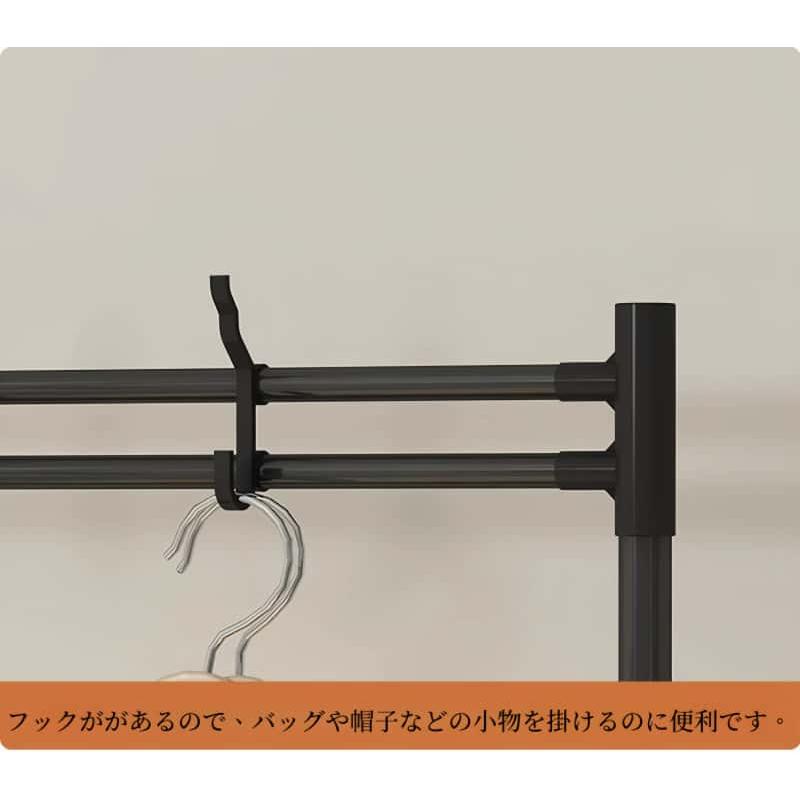 シューズラック 玄関収納 フック付き 幅60/80cm選べる 多機能 靴と帽子一体型ラック 4段 玄関収納ラック スリム 省スペース スリム コートラック |  | 02