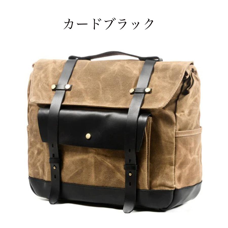 サイドバッグ サドルバッグ ショルダー バイク 大きめ 革 オートバイ