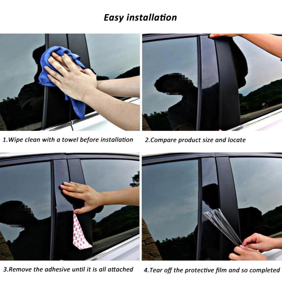 ウィンドウピラーカバー マツダ CX-5 2011-2016 ステッカー 10ピース