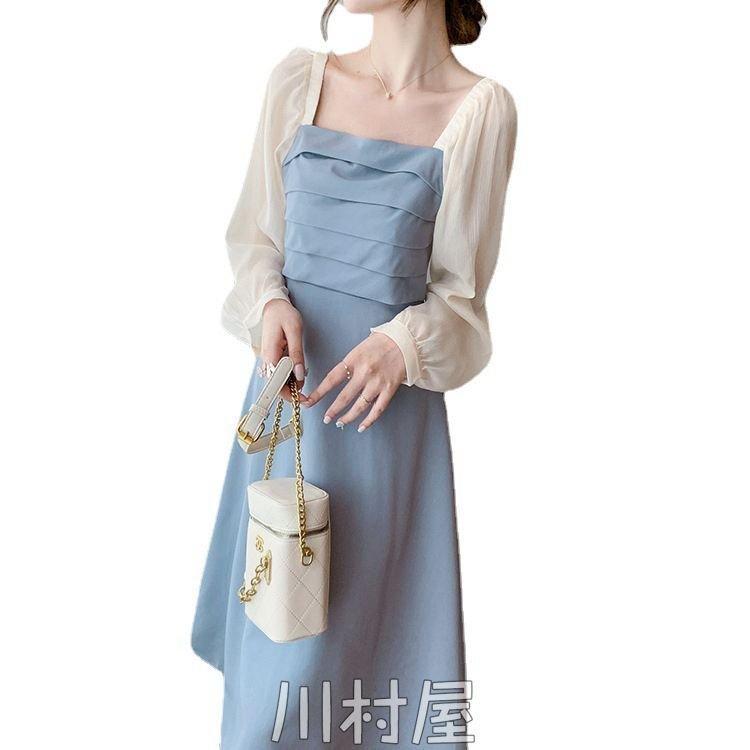 ワンピース トレンド オシャレ カワイイ デート レトロ ロングワンピース ワンピ 流行 秋 結婚式 長袖 韓国ファッション 正規激安 流行