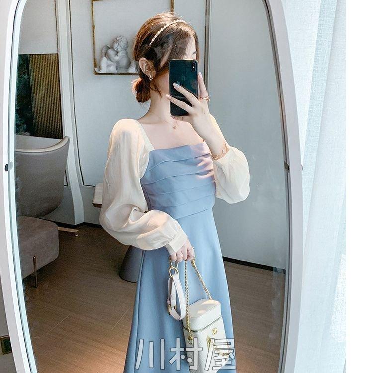 ワンピース トレンド オシャレ カワイイ デート レトロ ロングワンピース ワンピ 流行 秋 結婚式 長袖 韓国ファッション 正規激安 流行