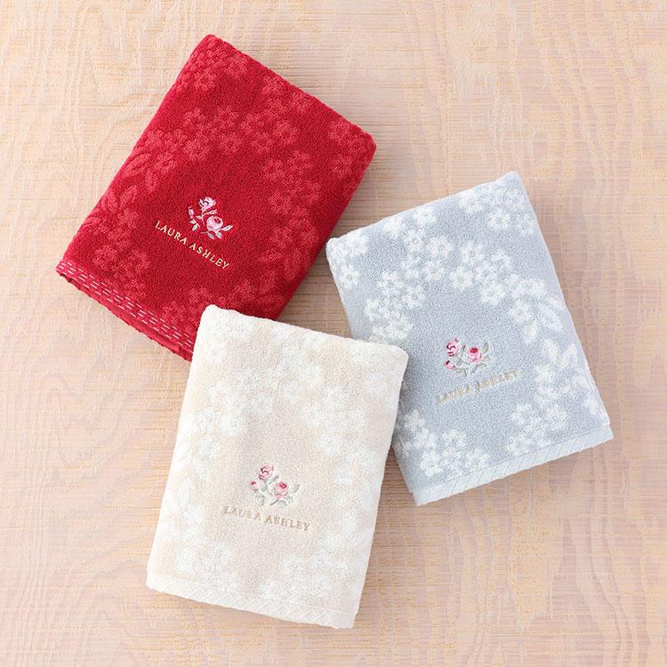 LAURA ASHLEY（ローラアシュレイ） (SALE) ブロックリー バスタオル 綿