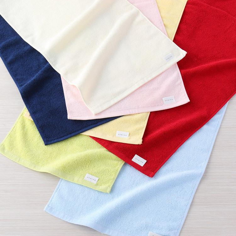 UCHINO フェイスタオル サイズ 一般的 なめらか ベロアカラーN 約34