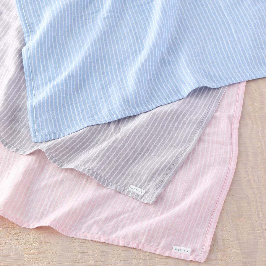 UCHINO SALE マシュマロガーゼボーダースロー ブランケット 大判