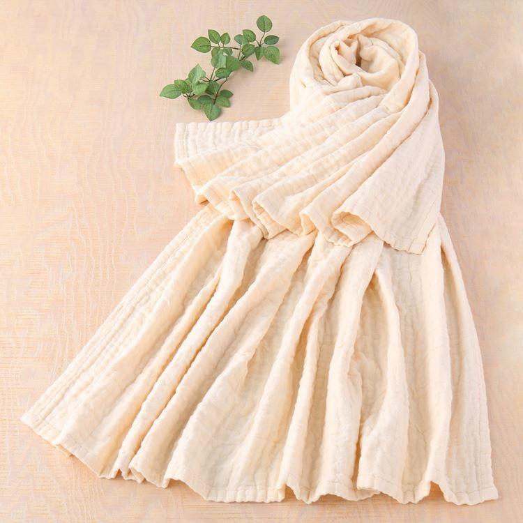 送料無料 マシュマロワッフルガーゼカラースロー 約140×200cm