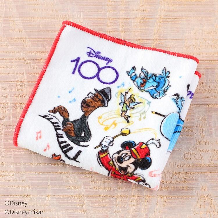 (SALE)Disney ディズニー 100thアニバーサリー タオルハンカチ 100周年 記念モデル ミッキー ミニー ドナルド キャラクター  ウチノタオル