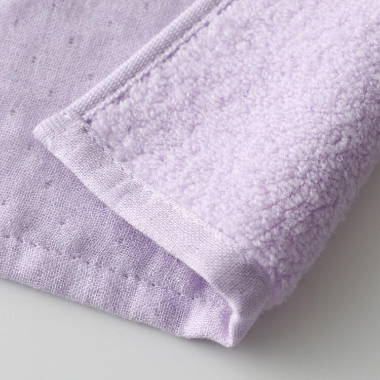 UCHINO マシュマロガーゼ&パイルカラー フェイスタオル 約34×85cm 綿
