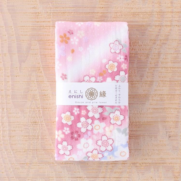 UCHINO (SALE) 千年桜 浴用タオル 約33×81cm えにしシリーズ 片面