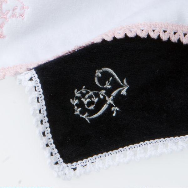 タオルハンカチ イニシャル刺繍 カラーレター ブラック 86 Off 内野タオル935円 ウチノタオル 名入れ