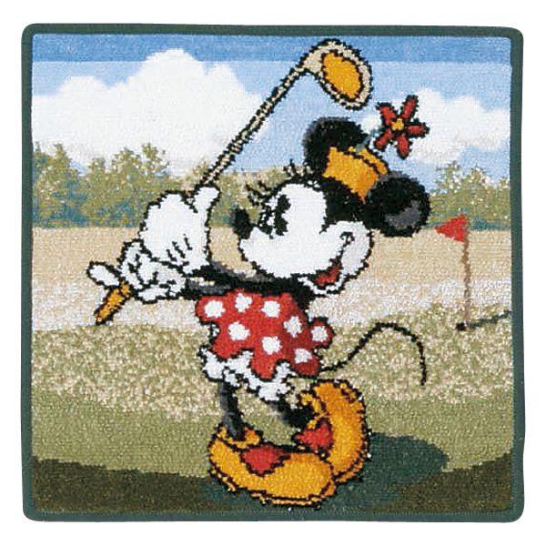 タオルハンカチ 子供 キャラクター Disney ディズニー ミニーマウスゴルフ 約25×25cm ウチノタオル 内野タオル