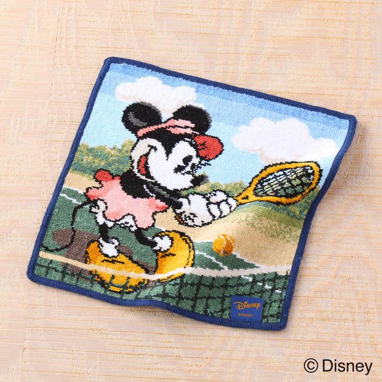 Disney（ディズニー） ミニーマウステニス タオルハンカチ 約25×25cm