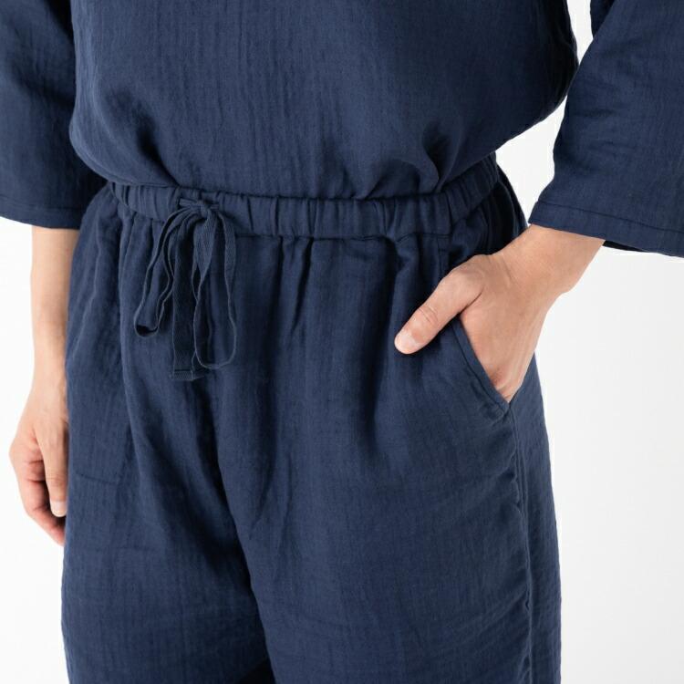 UCHINO マシュマロガーゼ ベーシックメンズパンツ 綿100% ルームウェア