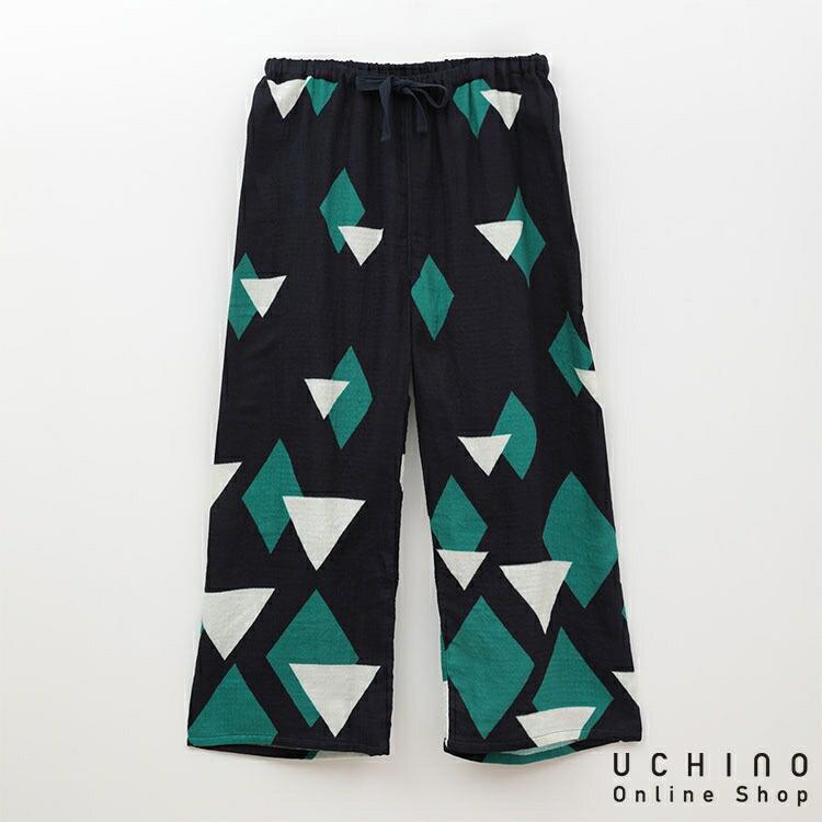 UCHINO ウチノマシュマロガーゼトライアングルプリント パンツ L UCHINO (SALE)UCHINO マシュマロガーゼトライアングルプリント