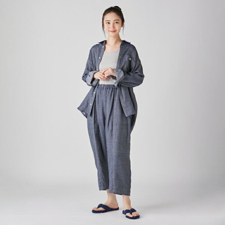 【新品】UCHINO マシュマロガーゼ ワイドパンツ リラクシング ルームウェア UCHINO 【UCHINO公式店】ウチノ【送料無料】 マシュマロデニムガーゼ