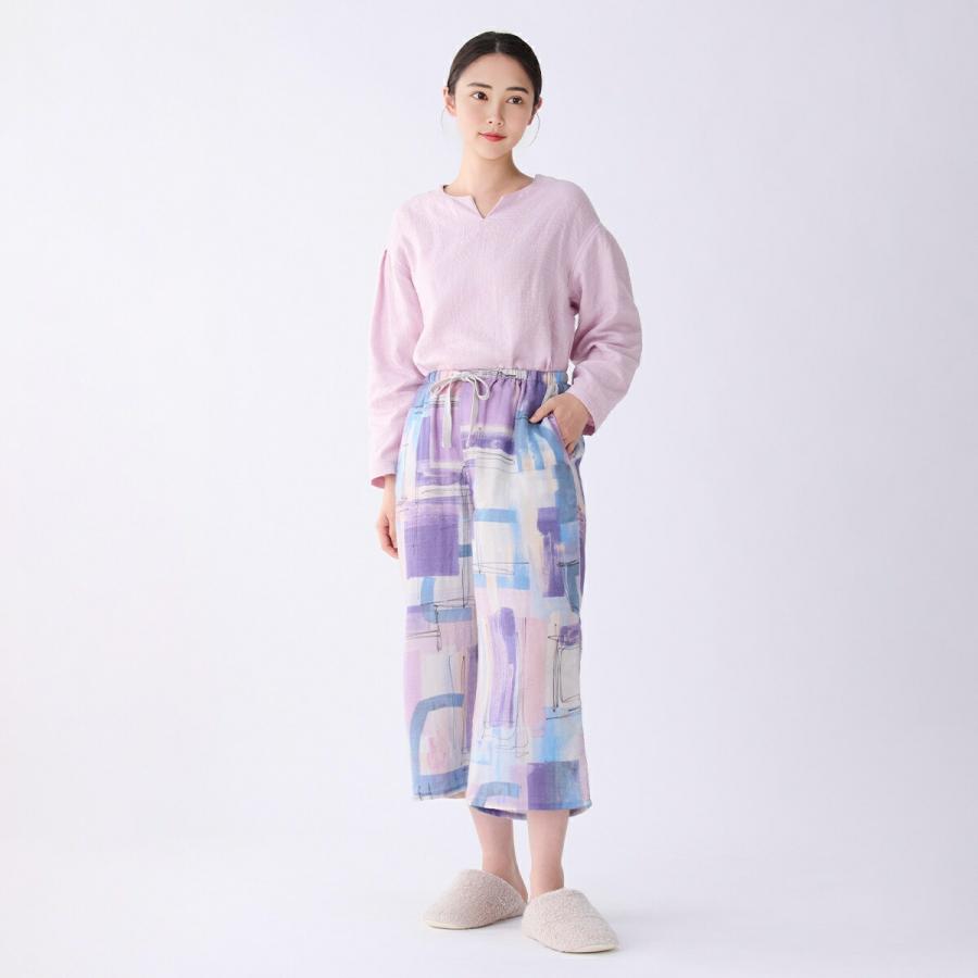 新品　ウチノ　マシュマロガーゼニュアンスチェックチェックパンツ　M UCHINO UCHINO公式店 ウチノ 送料無料 マシュマロガーゼニュアンス
