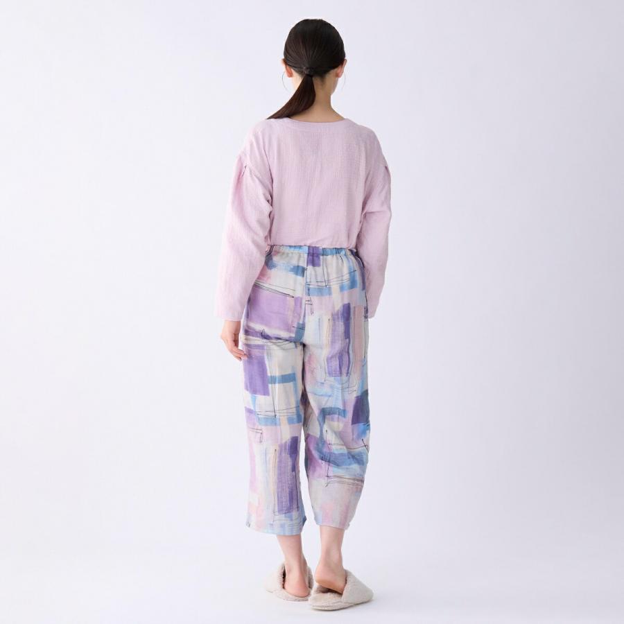 新品　ウチノ　マシュマロガーゼニュアンスチェックチェックパンツ　M UCHINO UCHINO公式店 ウチノ 送料無料 マシュマロガーゼニュアンス
