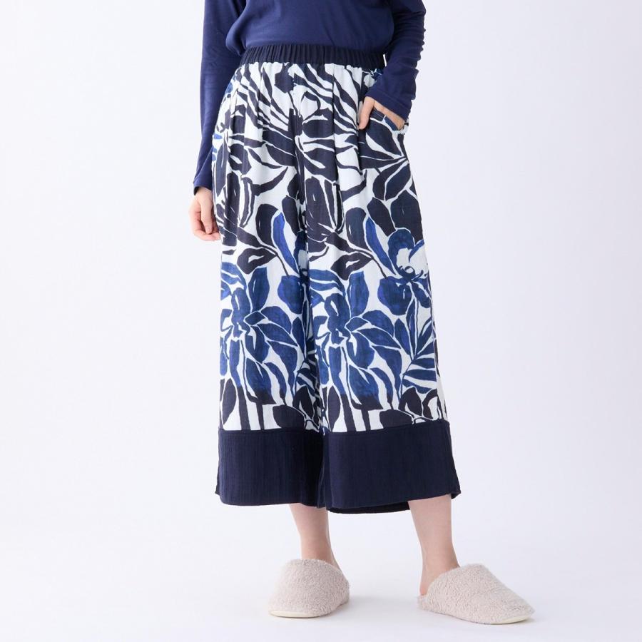 UCHINO SALE マシュマロガーゼビックフラワーパンツ｜フラワープリント