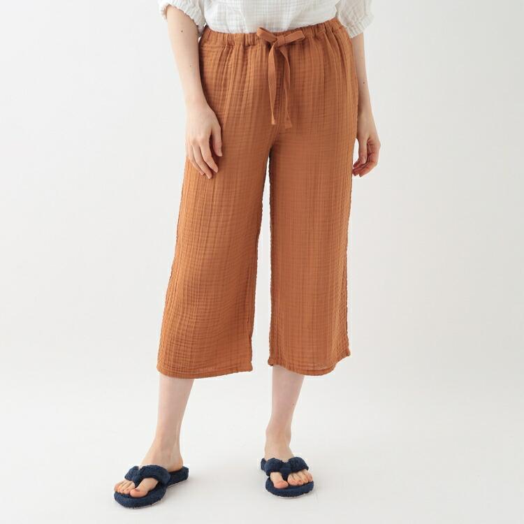 UCHINO SALE UCHINO クレープガーゼ ベーシッククロップドパンツ