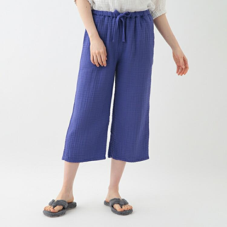 UCHINO SALE UCHINO クレープガーゼ ベーシッククロップドパンツ