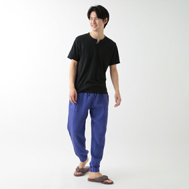 UCHINO SALE UCHINO クレープガーゼ メンズジョガーパンツ ウチノ