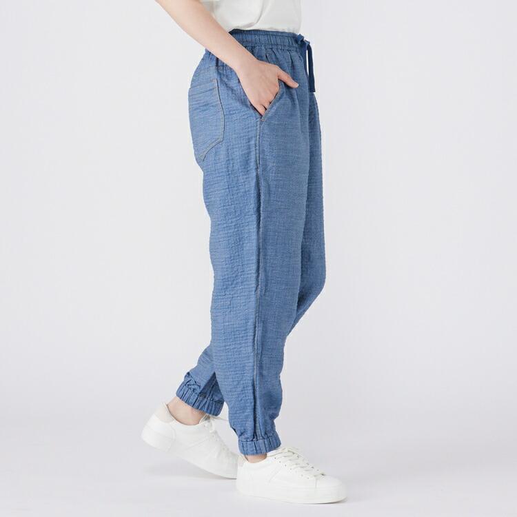 UCHINO UCHINO公式店 マシュマロデニムガーゼテーパードパンツ ユニ