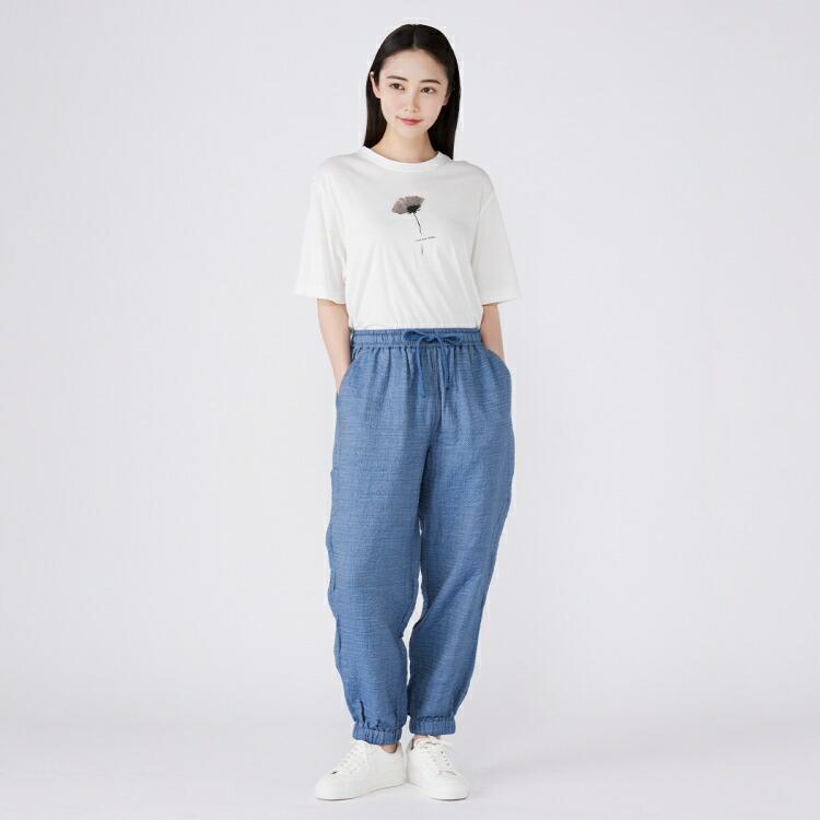UCHINO UCHINO公式店 マシュマロデニムガーゼテーパードパンツ ユニ